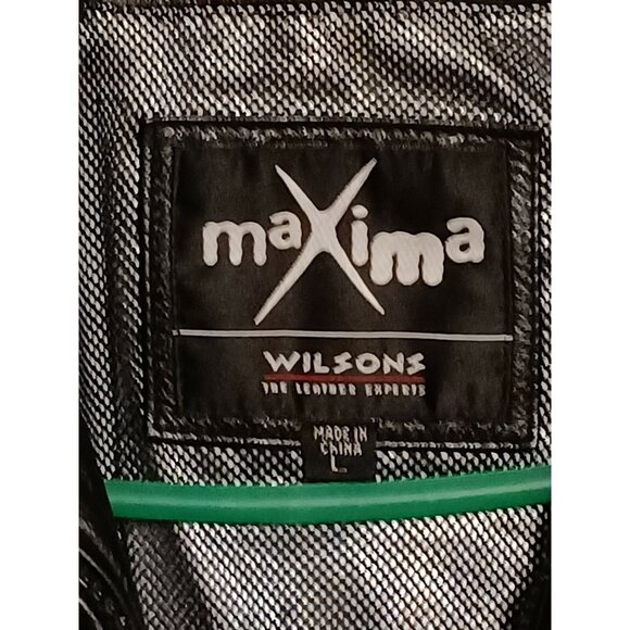 Women's Wilsons Leather Black Maxima  Jacket Size L - Picture 2 of 3